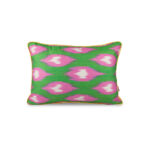 Damla Desenli El Dokuma İkat İpek Yastık