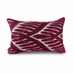 Bordo Çift Taraflı İkat İpek Yastık